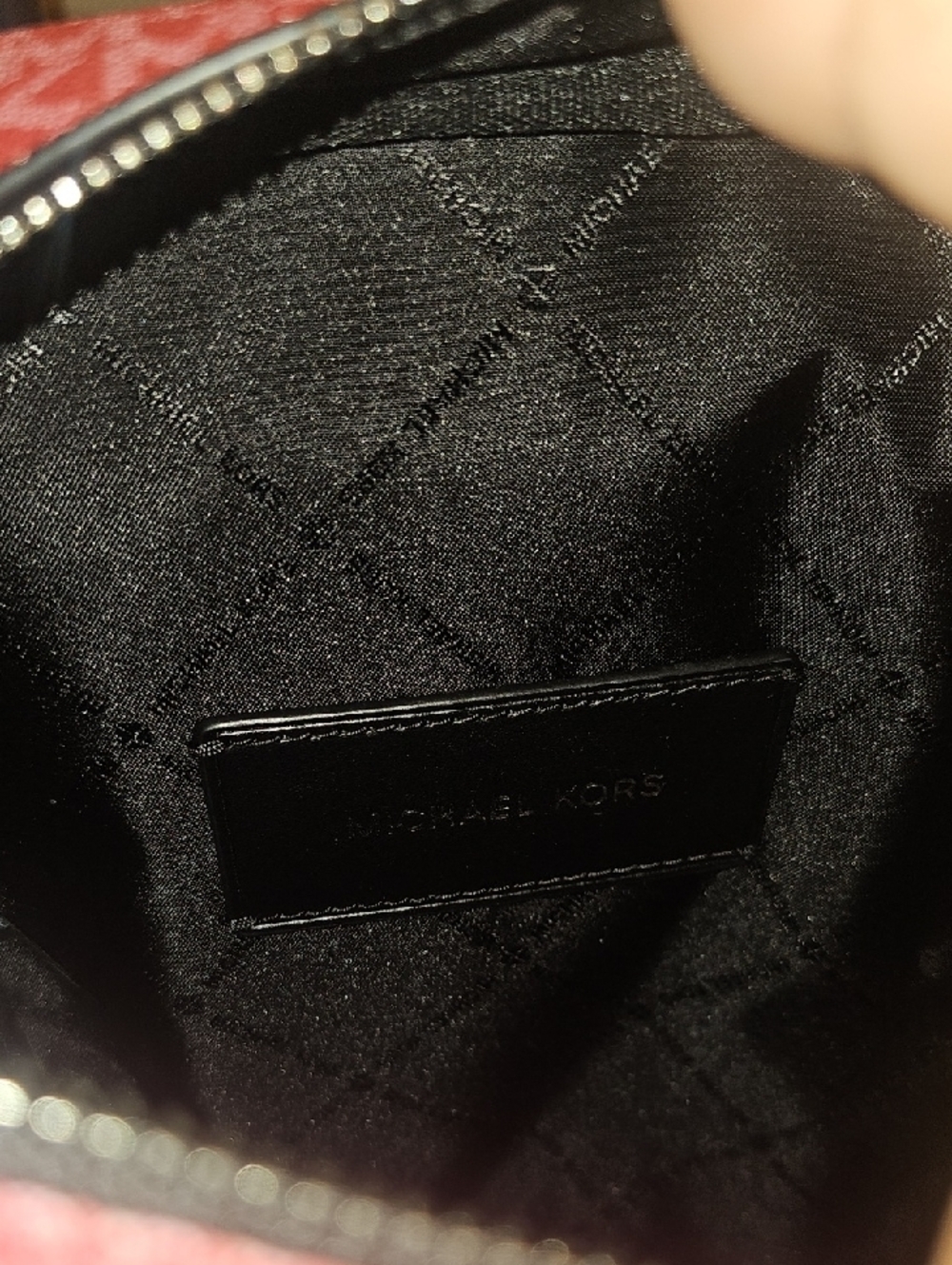 Michael Kors Men’s Red MK Signature Belt Bag - Picture 12 of 16
